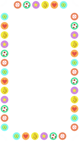 Transparent Decorative Border with Playful Cartoon Icon Frame