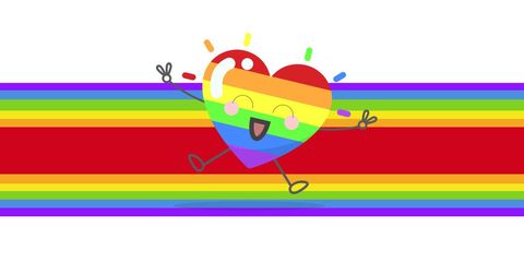 Joyful Rainbow Heart Celebrating LGBTQ+ Pride - Download Free Stock Images Pikwizard.com