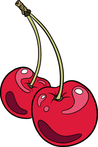 Glossy Bold Red Cherries Tied Together on Transparent Background - Download Free Stock Videos Pikwizard.com