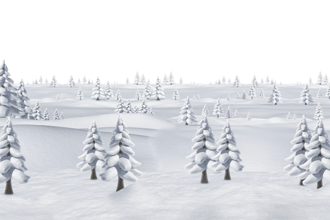 digital winter wonderland with snowy pines on transparent background - Download Free Stock Videos Pikwizard.com
