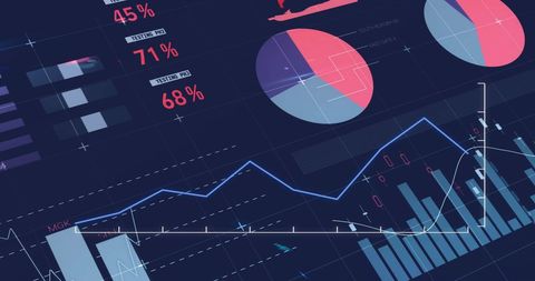 Dynamic Data Analytics with Graphs and Charts - Download Free Stock Images Pikwizard.com