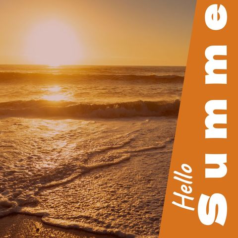 Breathtaking Summer Sunset over Serene Ocean Waves - Download Free Stock Templates Pikwizard.com
