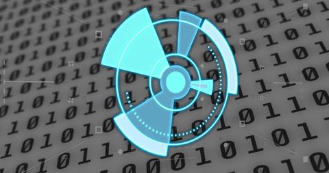 Futuristic Radar Design Overlaying Binary Code Sequencing - Download Free Stock Images Pikwizard.com