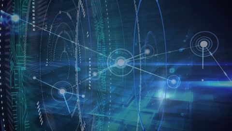 Futuristic Digital Data Network with Glowing Connections