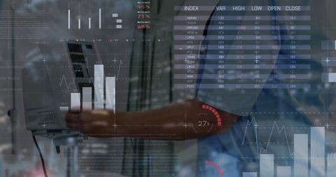 Healthcare Professional Analyzing Advanced Medical Data