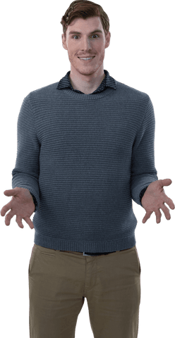 surprised caucasian man gesturing on transparent background - Download Free Stock Videos Pikwizard.com