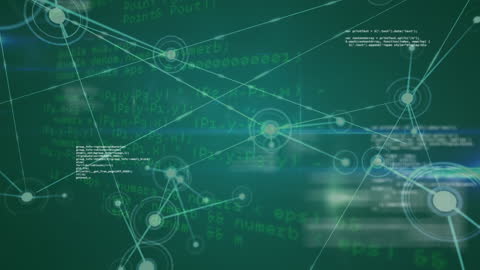 Complex Data Network with Digital Code Animation
