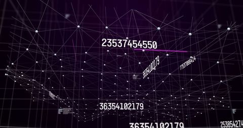 Technology Network with Scattered Numeric Data - Download Free Stock Images Pikwizard.com