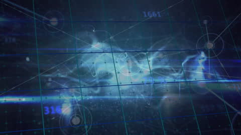 Abstract Digital Network with Dynamic Numbers and Waves