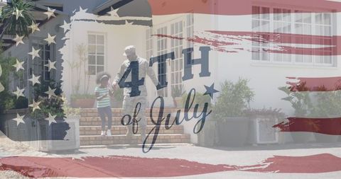 American Soldier Celebrating Fourth of July with Daughter - Download Free Stock Images Pikwizard.com