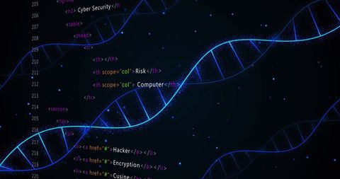 Digital Data Processing with DNA Strand Visualization - Download Free Stock Images Pikwizard.com