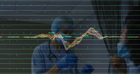 Medical Professional Drawing Syringe Amidst Analyzing Data Trends