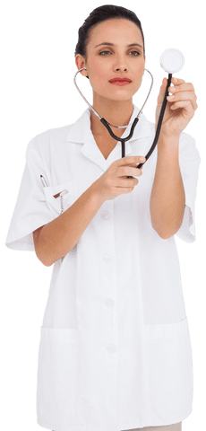 transparent nurse focused on patient care with stethoscope - Download Free Stock Videos Pikwizard.com