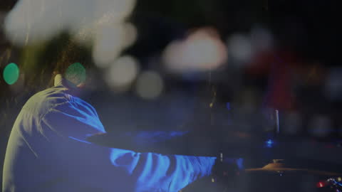 Abstract Concept of Traffic Blending into Music Performance