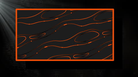 Dynamic Neon Frame with Flowing Abstract Shapes