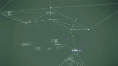 Abstract Network with Data Connections on Dark Background