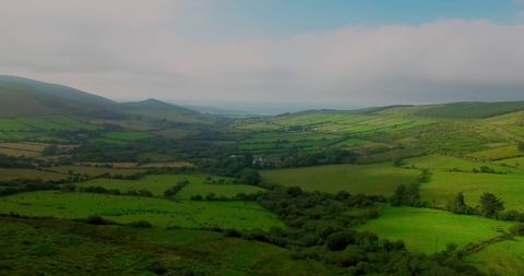 Serene Landscape with Lush Valleys and Blue Sky - Download Free Stock Images Pikwizard.com