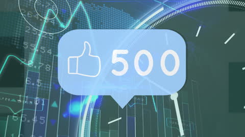 Social Media Interaction and Data Analysis Concept