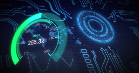 Futuristic Data Processing with Digital Interface Animation