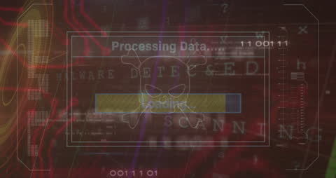 Cyber Security Data Processing Animation Conceptual Art
