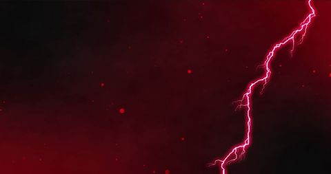 Glowing Red Lightning Bolt on Black Background - Download Free Stock Images Pikwizard.com