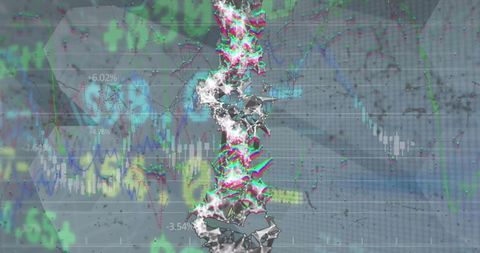 Digital Finance DNA Intertwine with Futuristic Data Interface