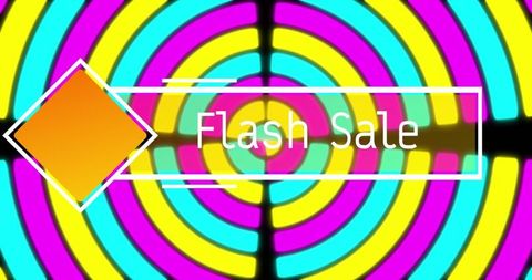 Flash Sale Digital Interface with Retro Neon Lights