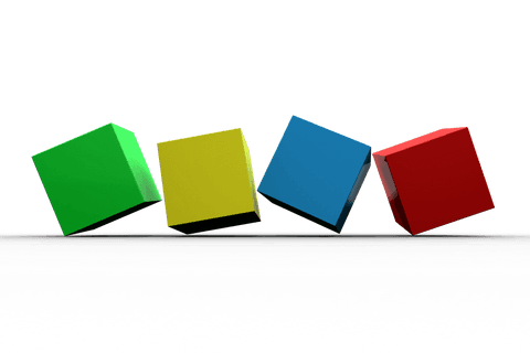 3d colorful transparent cubes aligned in a row vibrant modern design - Download Free Stock Videos Pikwizard.com