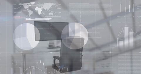 digital financial data interface in modern office environment - Download Free Stock Images Pikwizard.com