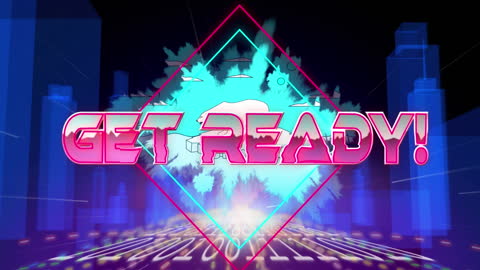 Futuristic Digital Cityscape Get Ready Animation