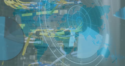 Global Network Mapping and Data Analysis in Server Room Overlay