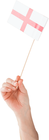 hand holding miniature english flag on transparent background - Download Free Stock Videos Pikwizard.com