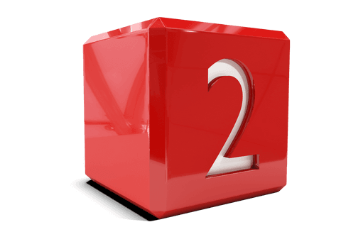 red cube with number 2 isolated on transparent background - Download Free Stock Videos Pikwizard.com