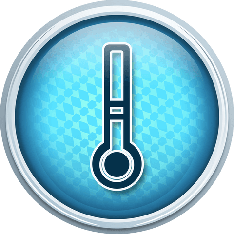 Transparent Icon of Thermometer on Blue Circular Background - Download Free Stock Videos Pikwizard.com