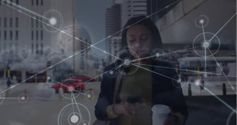 Connected Businesswoman Engaging with Smartphone Technology