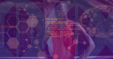 Athlete tracking health data with smartwatch technology