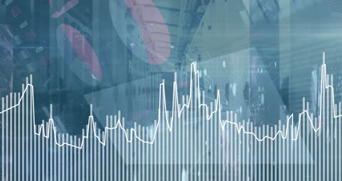 Financial Data and Cityscape Digital Interface