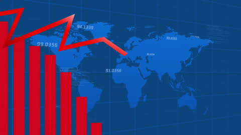 Digital Animation of Global Financial Data over World Map
