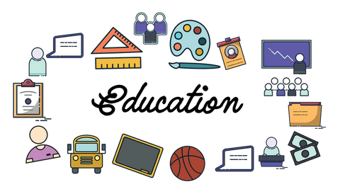 colorful education symbols on transparent background for illustrated learning - Download Free Stock Videos Pikwizard.com