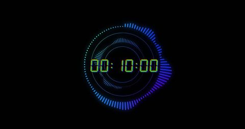 Digital Timer Display with Blue Circular Interface - Download Free Stock Images Pikwizard.com