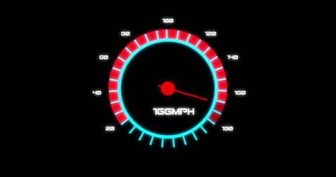 Futuristic Car Speedometer with Neon Glow on Black Background - Download Free Stock Images Pikwizard.com