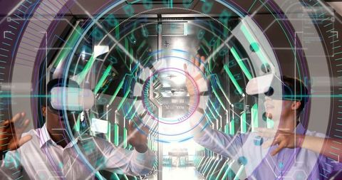 Futuristic Technology Interactive VR in Advanced Data Center - Download Free Stock Images Pikwizard.com