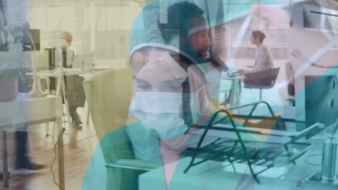 Multitasking Professionals Balancing Work in Modern Solutions