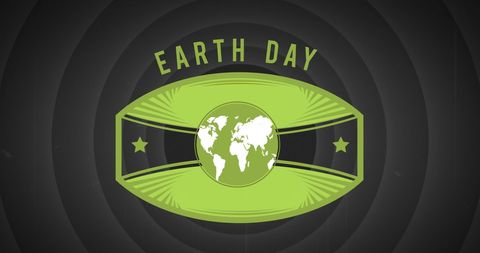 Earth day celebration with globe and green energy symbolism