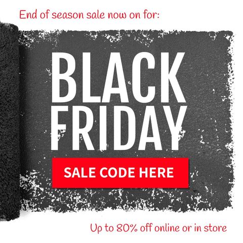 Black Friday Marketing Template Highlighting End-of-Season Sale