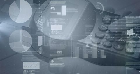 Digital Financial Data Overlay on Contactless Payment Terminal - Download Free Stock Images Pikwizard.com