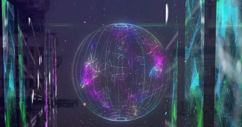 Animated Globe of Connections Integrating with Computer Hardware - Download Free Stock Images Pikwizard.com