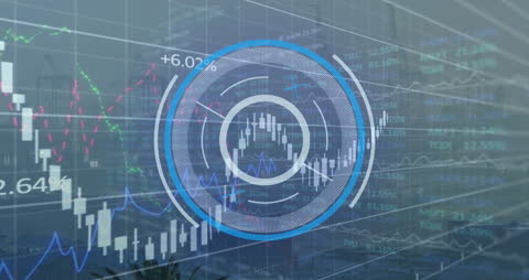 Financial Data Visualization in Modern Cityscape Context