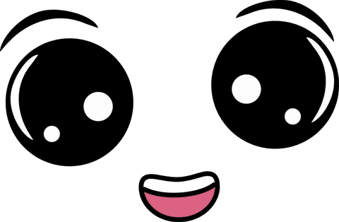 Cute Cartoon Emoticon with Big Eyes on Transparent Background - Download Free Stock Videos Pikwizard.com