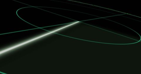 Digital Radar Interface with Moving Dots on Dark Background